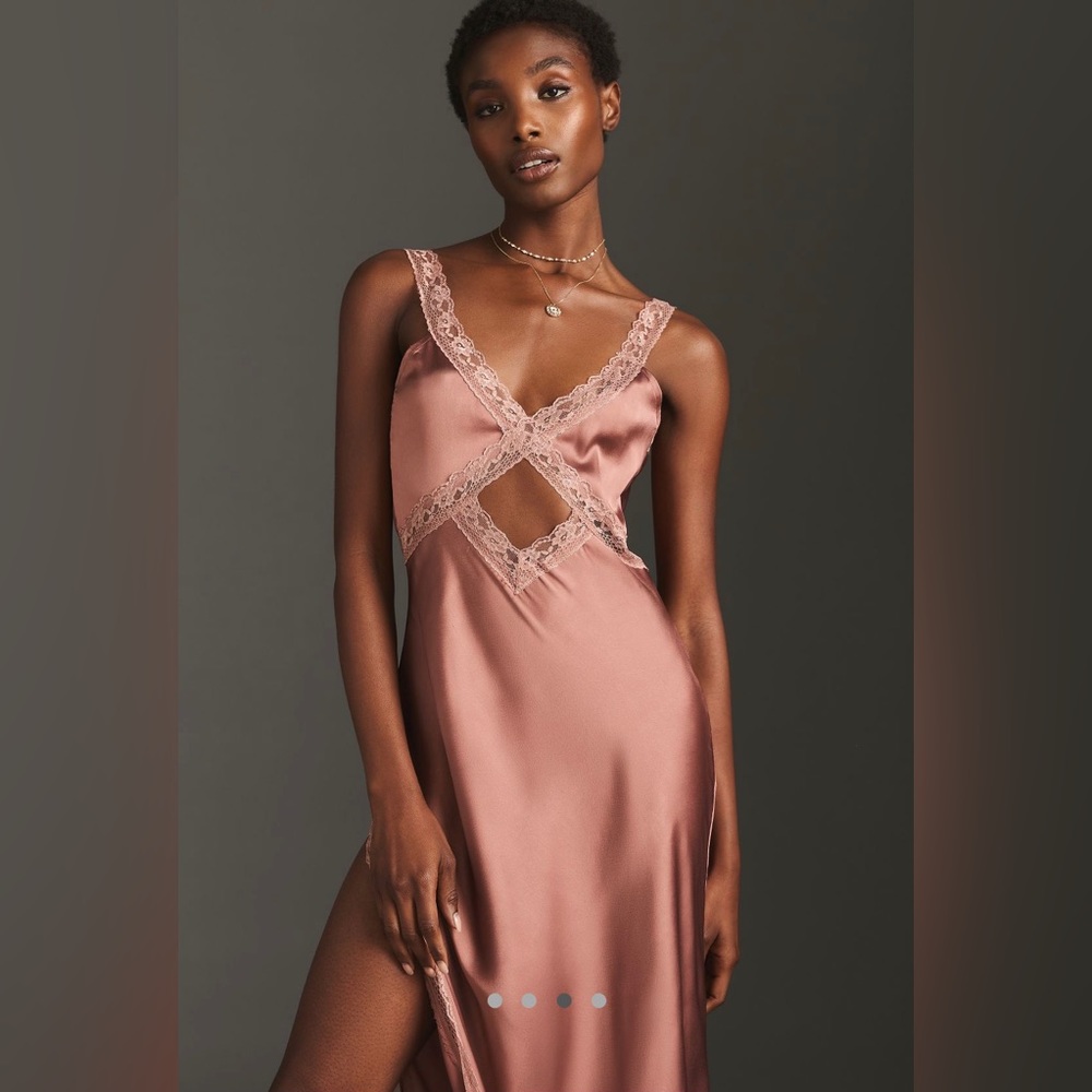 NWOT Anthropologie Lingerie Style Lace Slip Dress